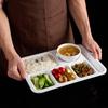 NHZHIW A5 Melamine 14-inch Rectangular Four-Compartment Dinner Plate