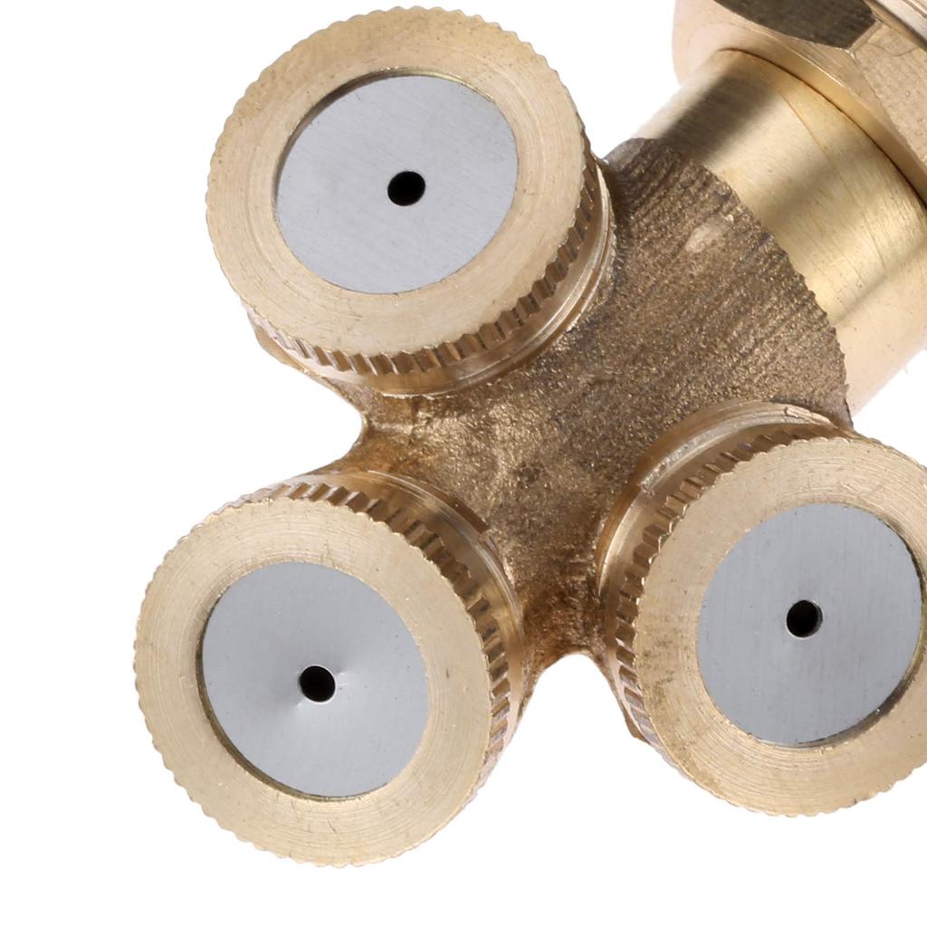 Hicello Brass Fountain Nozzle Sprinkler Heads for and Other Water Spray Irrigation Systems 8-Piece 1/2" Heads, Multi-Direction Gardening, Lawns,