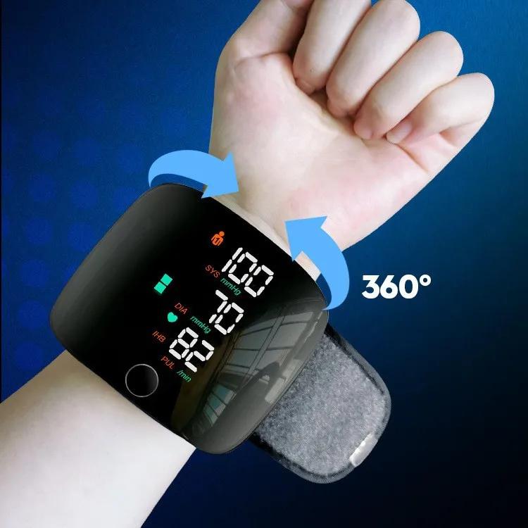 New Smart Touch LED Wrist Blood Pressure Monitor Home Sphygmomanometer Medical English Voice Digitlal Tensiometro Health Tonometer