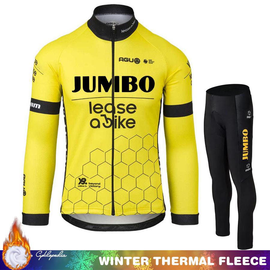Herrcykelkläder Vinter Termisk Fleece Cykelbyxor JUMBO Man Set Tröja Kläder Cykeldräkt Herroutfit 2026 Byxor Cykel