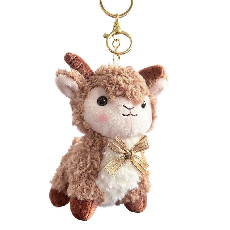Cute Sheep Plush Keychain With Short Pile Fabric For Kids Adults Gifts
