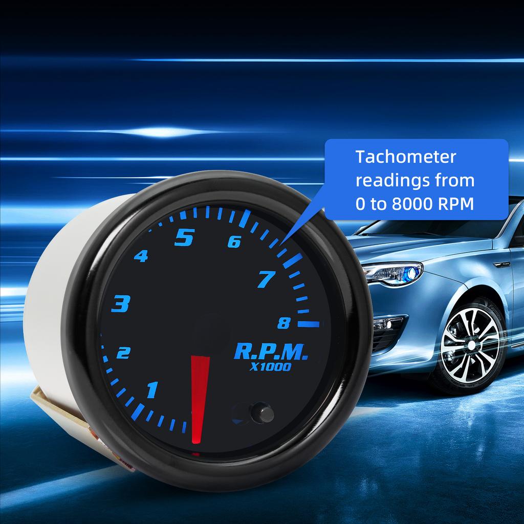 52mm 7 Color in 1 Racing Gauge Turbo Boost Gauge Bar PSI 2 Inch Water Temperature Oil Temp Volt Fuel Press Gauge Tachometer