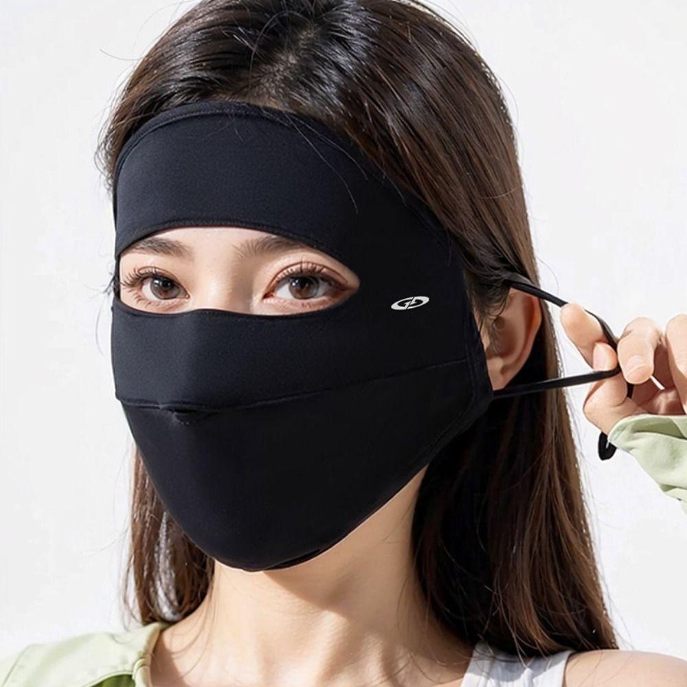 Sunscreen Face Scarf Ice Silk Mask Summer Face Gini Mask Adjustable Sunscreen Mask  Cycling