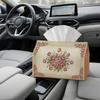 2D Flat,1pc Two Sizes Available Party Tissue Box,Vintage Romantic Floral,Multifunctional Tissue Holder,Pink Beige Rose Center Soft,Outdoor Party Suppl