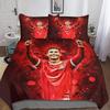 Football star bed sheet set, suitable for adult fans, microfiber down duvet cover, zippered pillowcase, 3D printed pattern
