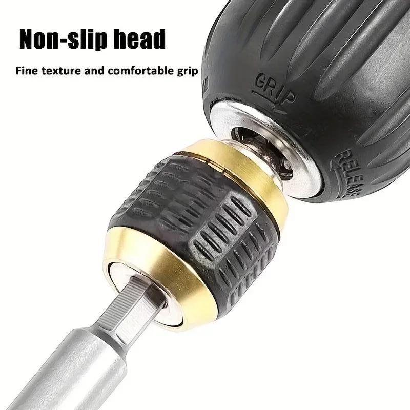 1pc Drill Chuck, 2.36"/60mm, Screwdriver Keyless Adapter 1/4" Hex Shank Drill Bit Tool Quick Change Conversion Tool