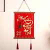Traditional Gold Blessing Words Vietnamese New Year Pendant Hanging Deco Door Hanging Decor Home Painting Pendant Festival Decor