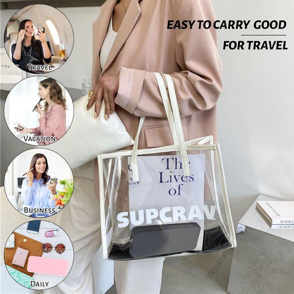 Silicone Silicone Pencil Case 20*8*2.5cm Zipper Storage Bag Silicone Makeup Brush Bag  For Work