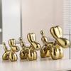 Nordic Ceramic Balloon Dog Abstract Ornament Creative Sculpture Study Room Statue Home Office Accessorie Festival Decoration