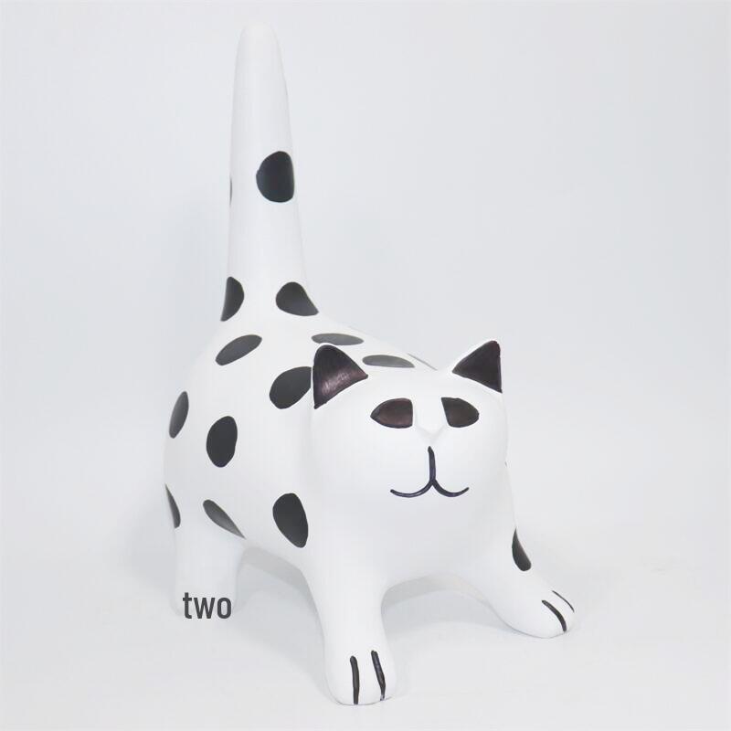 Krat Cat: Modern Abstract Art Cat Ornaments for Desktops and Coffee Tables