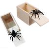 Wooden Prank Spider Scare Box Hidden In Case Trick Play Joke Gag Toys Gifts