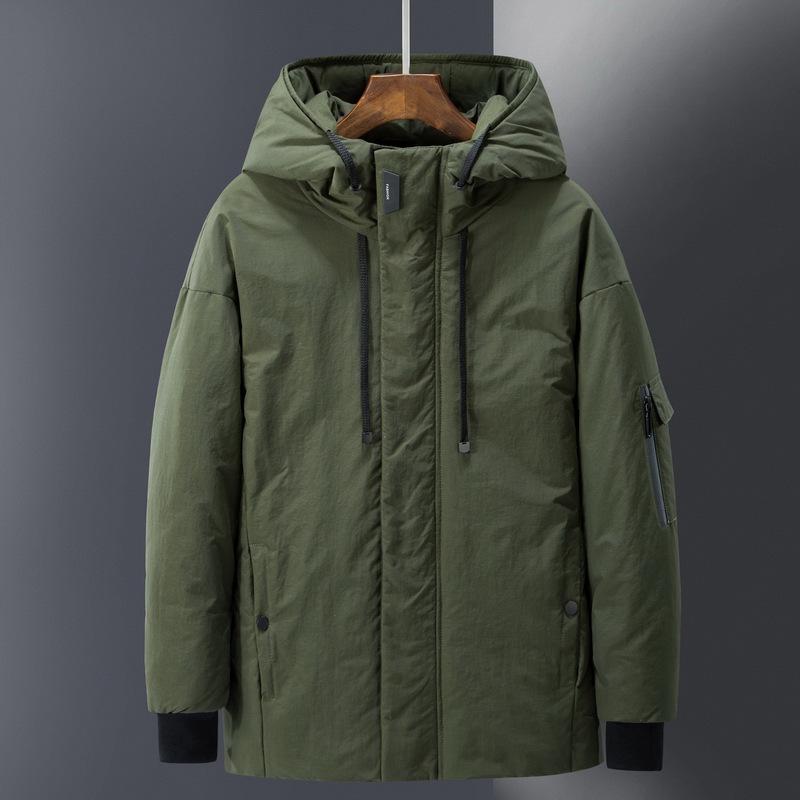 Winter Hooded Down Jacket Men's Short Warm Casual Couple Top Winter Coat
