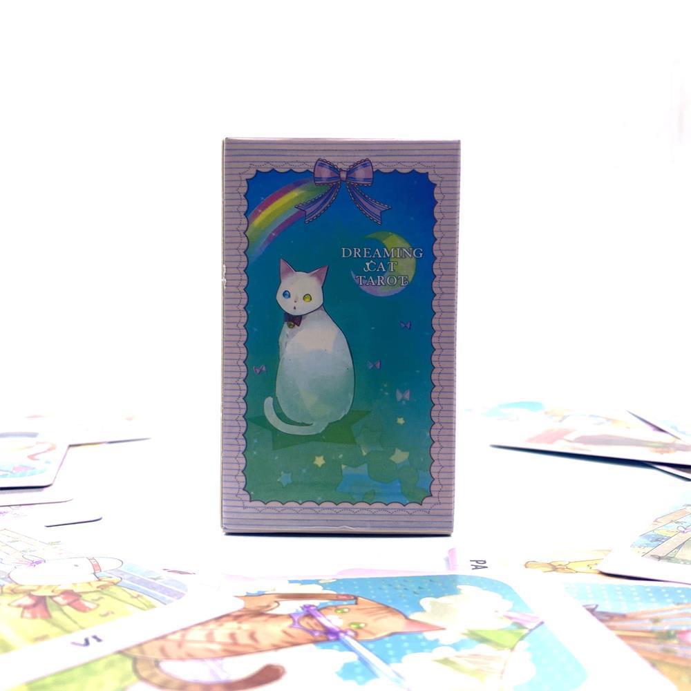 Dreaming Cat Tarot Cards Deck With Nonwoven Bag For Tarot Enthusiasts And Collectors