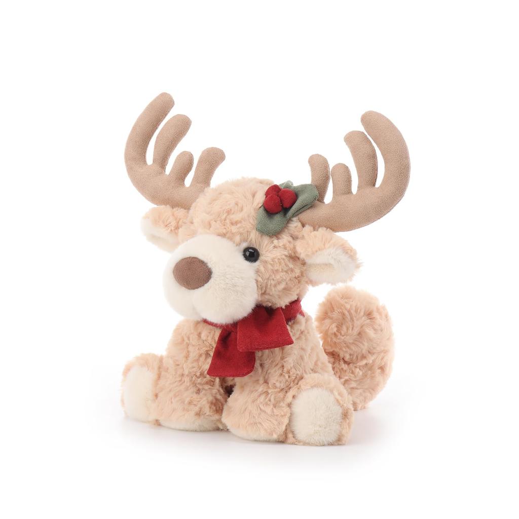 Apricot Lamb Sweet Christmas Elk Plush Toy for Soft and Fluffy Sweet Christmas Elk for Girls and 24cm Kids, Cute, Boys,
