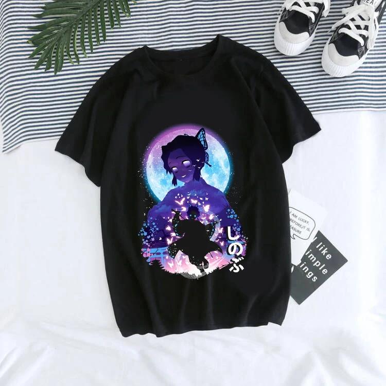 Unisex's T-Shirt Kaus Grafis Anime Demon Slayer Uniseks Tanjirou Kamado Kaus Wanita Kimetsu Kaus Wanito Printed Harajuku T-shirt
