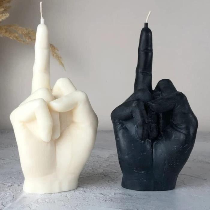 Bougie Parfumée - Middle Finger Candle - Cire de Soja - Parfum Subtil - Design Contemporain