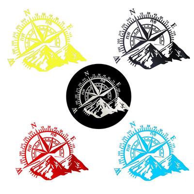 48*34cm Off-road Compass Car Sticker Rose Navigate Vinyl Sticker Decal Car Truck Auto Laptop Car Door and Hood