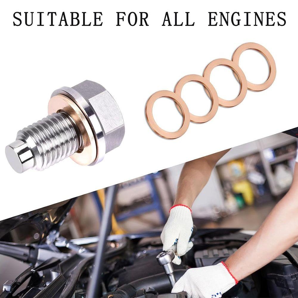 M12 M14 M16 M18 M20 Magnetic Oil Pan Plug Oil Drain Sump Nut Motorcycle Maintenance