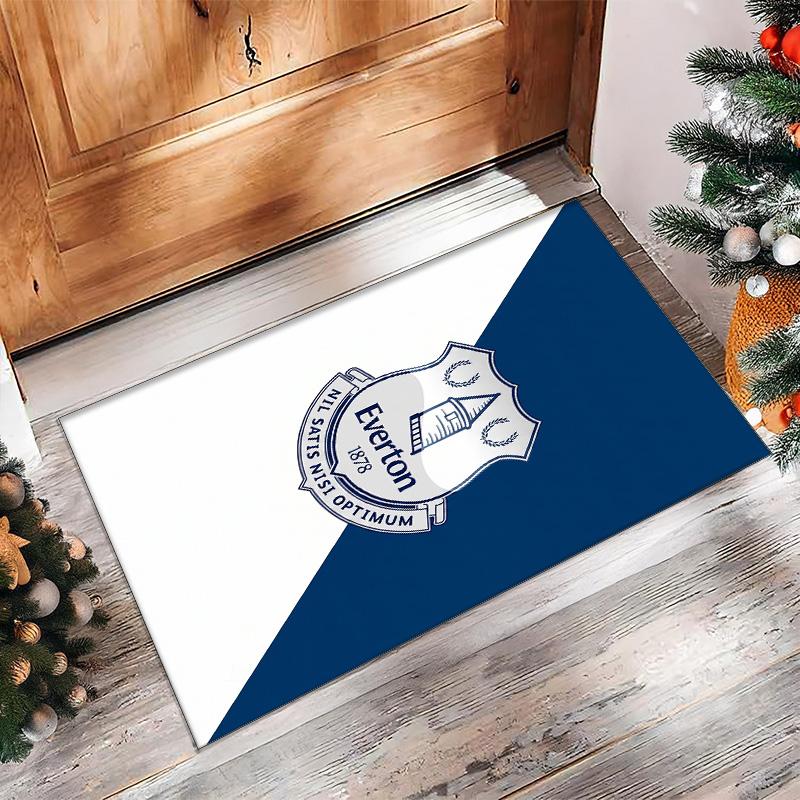 Tappeto in Velluto di Cristallo con Stampa Calcio Everton, Comodo Assorbente d'Acqua Antiscivolo Tappeto per Pavimenti Interni
