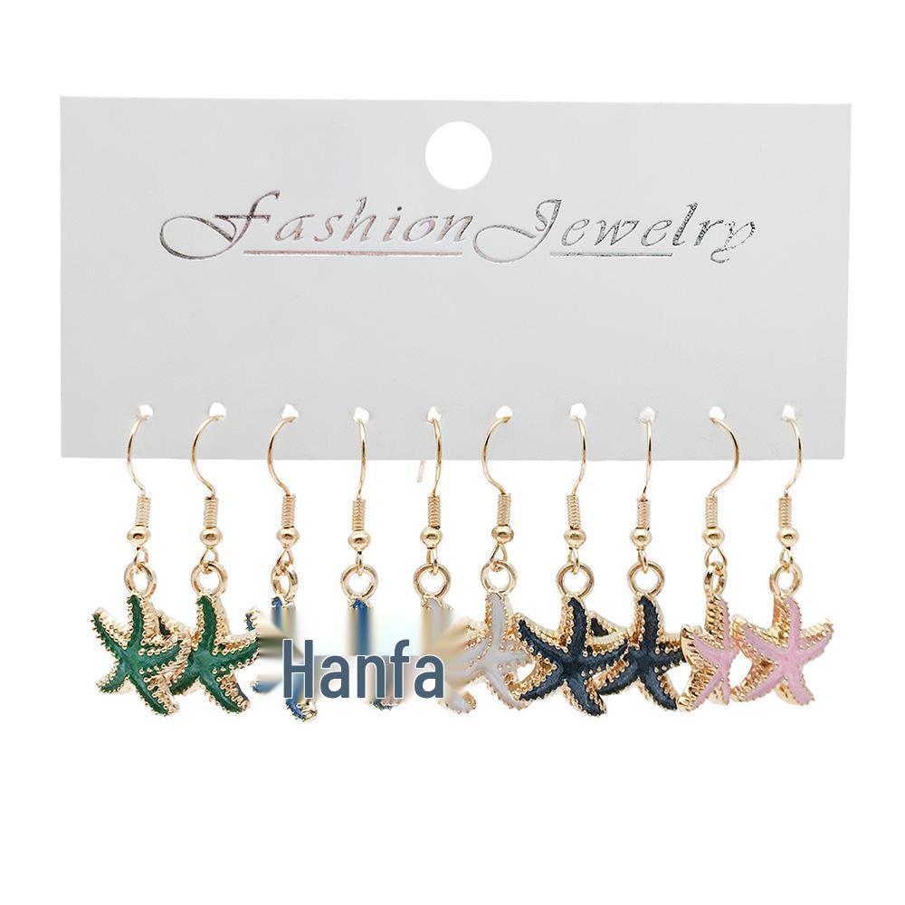 

Exclusive Multicolor Starfish Drop Earrings - DIY Jewelry Accessories