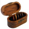 Wood Guitar Pick Box Smoothly Appearance Delicate Lightweight Portable Pick Case with 5Pcs Guitar Picks