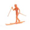 DIY Miniatures Garden Decoration Skiing Figures Resin Doll Model for Desk