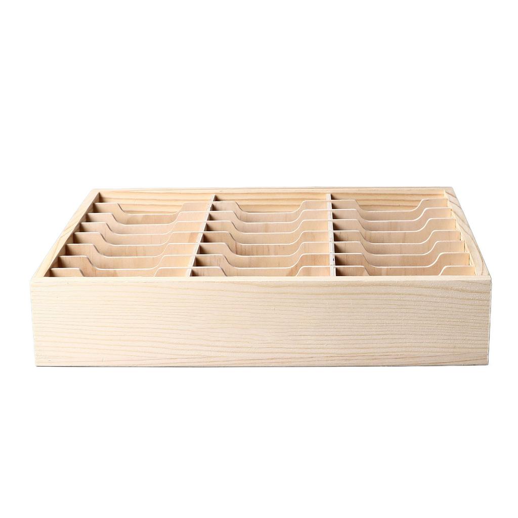 صندوق تخزين مكتبي خشبي بـ 24 شبكة منظم لإدارة الهواتف المحمولة تشطيب متعدد الرفوف لاجتماعات المكاتب