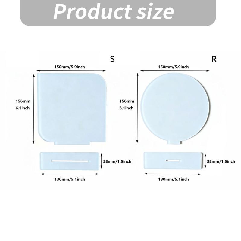 Desk Display Acrylic Photo Board Blank with Slot Base, Print Ready Panel for Office Counter and Photo Sign Use