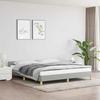 VidaXL Bed Frames with Headboard Slat Base Upholstered Bed Slat Frame Double Bed Adult Bedroom Furniture Grey 347431
