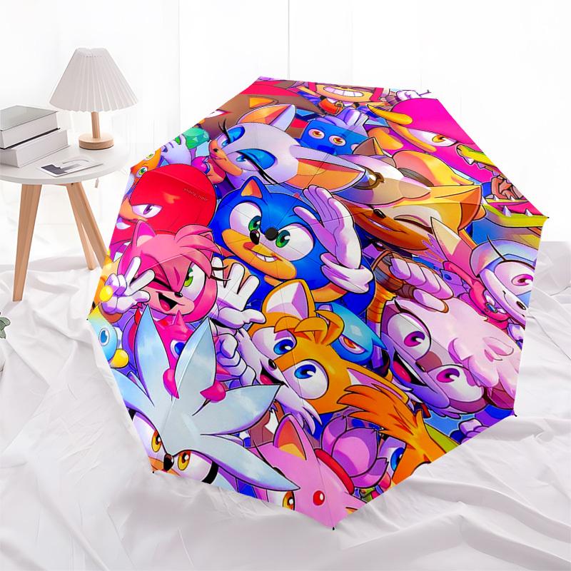1pc Haikyuu!! Kuroo Tetsurou Umbrella, Automatic Opening & Closing, Portable 3-Fold Design, 8-Bone Iron Frame Outdoor Umbrella, Perfect Gift for Fans,