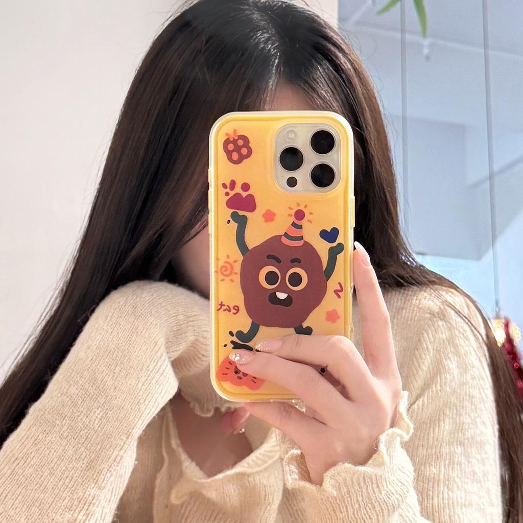For iPhone 16 Pro Case IMD Fun Monster Design TPU Shockproof Phone Cover