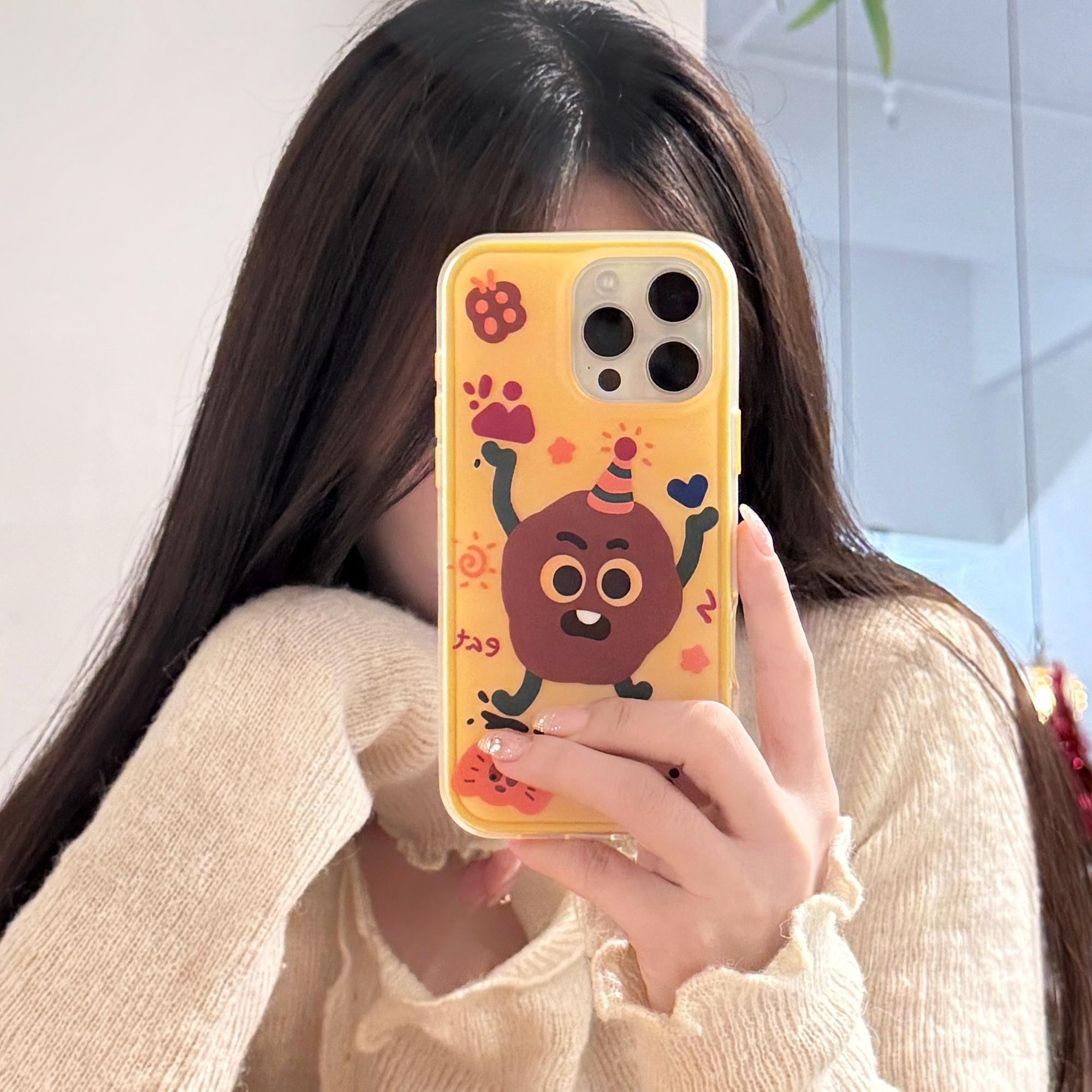 

For iPhone 16 Pro Max Case IMD Fun Monster Design TPU Shockproof Phone Cover A