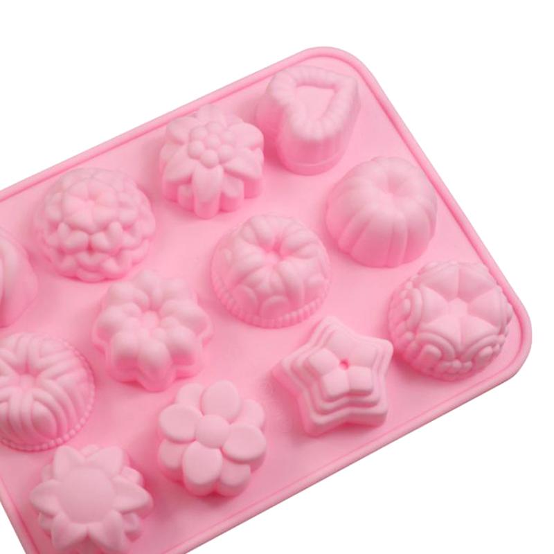 Herzförmige und grasförmige Silikonform Kuchen Gelee Süßigkeiten Schokolade Dekoration Valentinstag DIY Backwerkzeug