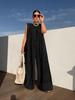 European & American Casual Solid Wide-Leg Jumpsuit
