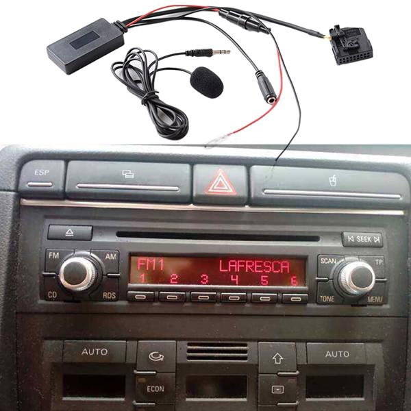 H5-Car Wireless Bluetooth Audio Adapter Handsfree MIC AUX Cable MFD2 RNS2 For 18Pin For Touareg Golf