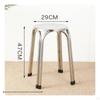 Stainless Metal Stool Compact Stackable Minimalist Furniture for Kitchen, Dining Room, Market