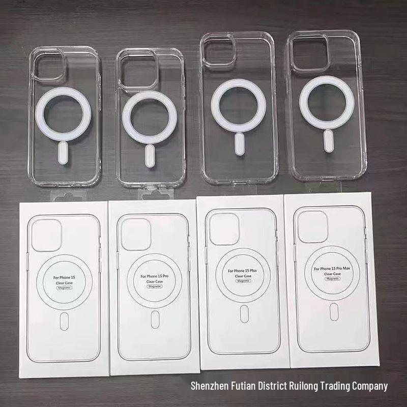 Magnetic Clear Protective Case for iPhone 13 Pro/14/15 Pro/16 Pro Max