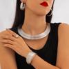 Geometric Collar Choker Necklace Earrings Bracelet Ring for Women Punk Jewelry Sets