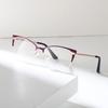 Half-Frame Metal Glasses Commuting Versatile Myopia Glasses Frame Senior Sense Men'S Business Glasses Frame