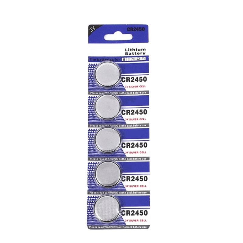 

Набор из 5/10 батарей-таблеток CR2450. Литиевая батарея CR2450, 3 В для часов, калькуляторов и т. д. 5pcs