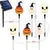 YZYOE Outdoor Solar Powered Ground Insert Color Pumpkin Ghost Waterproof Solar Garden Halloween Lights with 8 Color 6-Pack Lights, Modes.