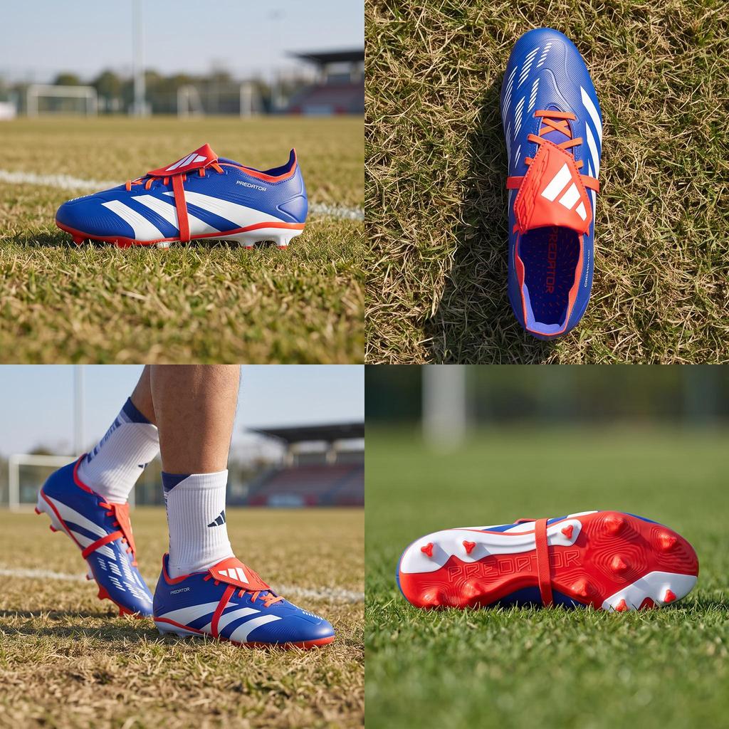 Adidas Predator League Foldover Tongue FG Advancement Pack Unisex Sneakers Blue Lucid-Blue Cloud-White JP7209