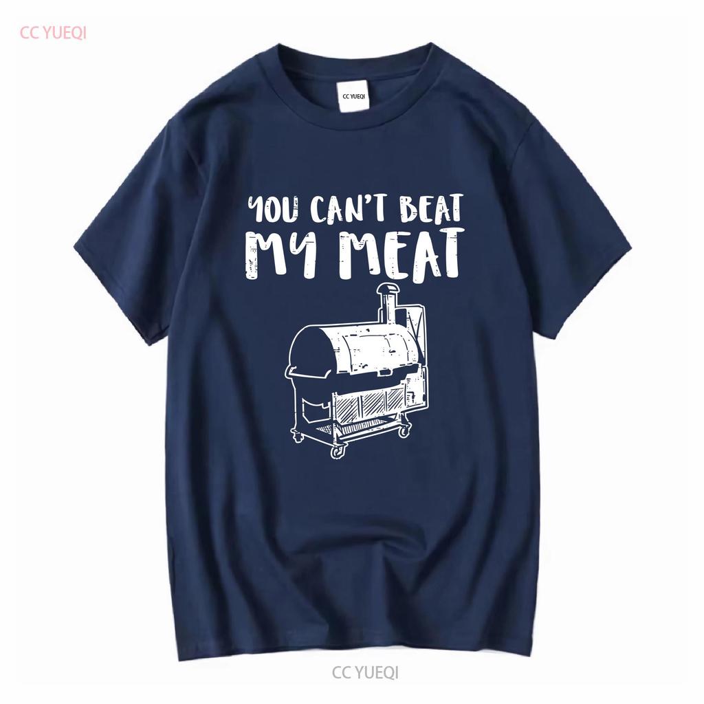 You Cant Beat My Meat Funny Bbq Barbecue Grill T Shirt vintage Washed Soft fashion homme Slightly Top For Everyday Wear Unisex