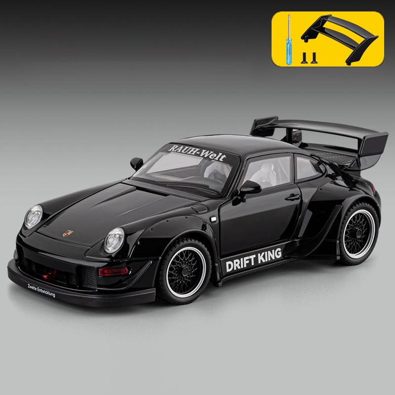 

1:22 Porsche RWB 993 Targa 911 Supercar Alloy Model Alloy Car Model Sound And Light Children s Toys Collectibles Birthday Gifts чёрный