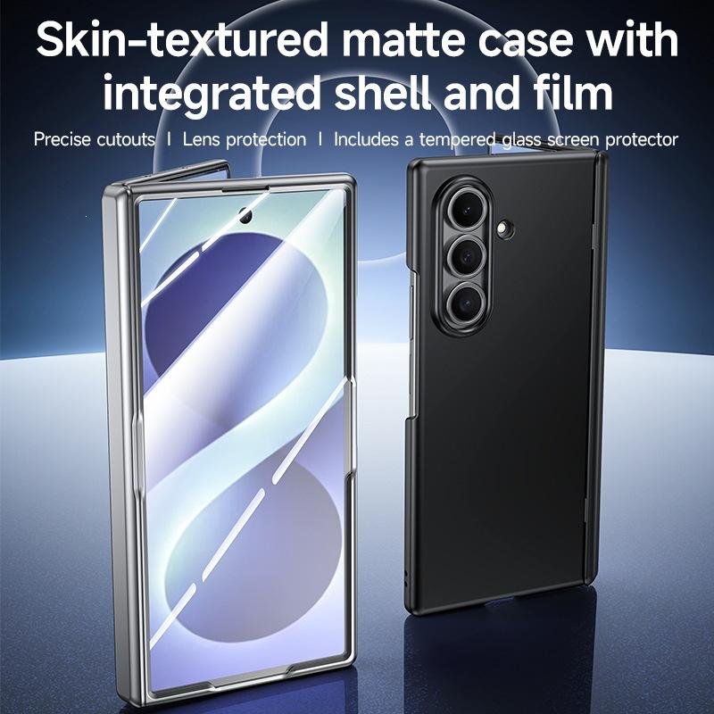 Applicable to Samsung ZFold8Ultra folding mobile phone case fold7 matte skin feeling all-inclusive case film integrated protective case