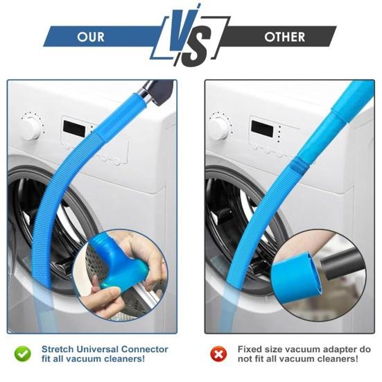 Kit de Curățare a Grilei Uscătorului cu Perie Flexibilă din Kapok pentru Scame, Cap de Aspirator pentru Praf din Conducte, Instrument de Curățare cu Rază Lungă