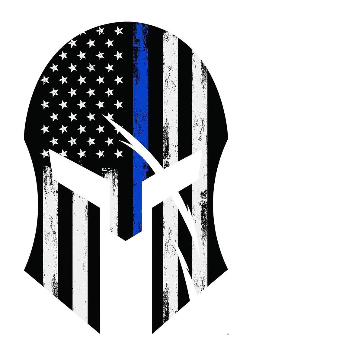 

Виниловая наклейка на автомобиль Шлем спартанца Синяя линия темно-синий