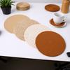 4 Pcs 13 Inch Round Woven Placemat Set Non Slip Bohemian Table   Place Mats Heat Resist for Kitchen Dining
