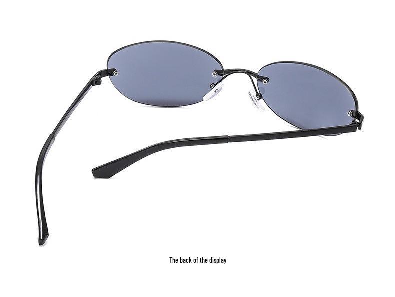 Oval Frameless Y2K Sunglasses - Unisex European & American Street Style Fashion Accessory