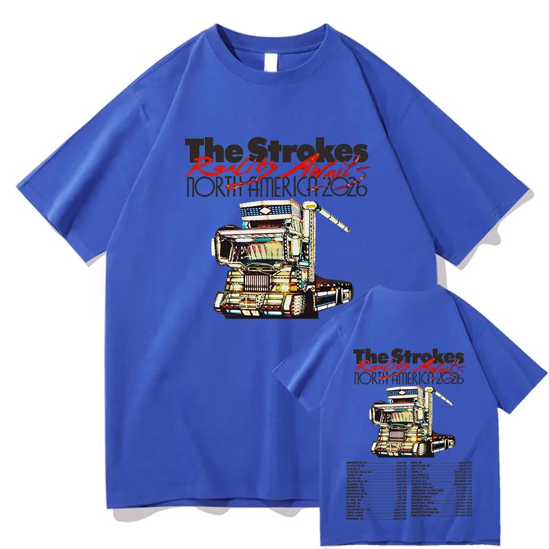 The Strokes Reality Awaits Merch Pure Cotton TShirt Simple Letter Print Tshirt Unisex Unisex Fashion Casual Short Sleeve O Neck Top